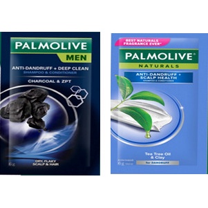 Mẫu mới -  Dầu gội Palmolive Men than tre sạch gàu & sạch sâu 6g