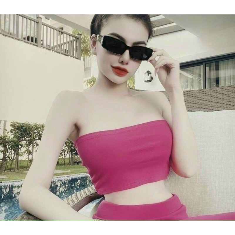 Áo ống nữ ôm body sexy chất thun cotton, quây ngang màu trơn mặc trong vest/sơmi , áo quây ngực nữ
