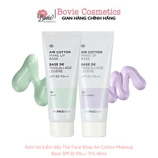 Kem lót kiềm dầu The Face Shop Air Cotton Makeup Base SPF30 PA++ TFS 40ml Tone 1 - 2