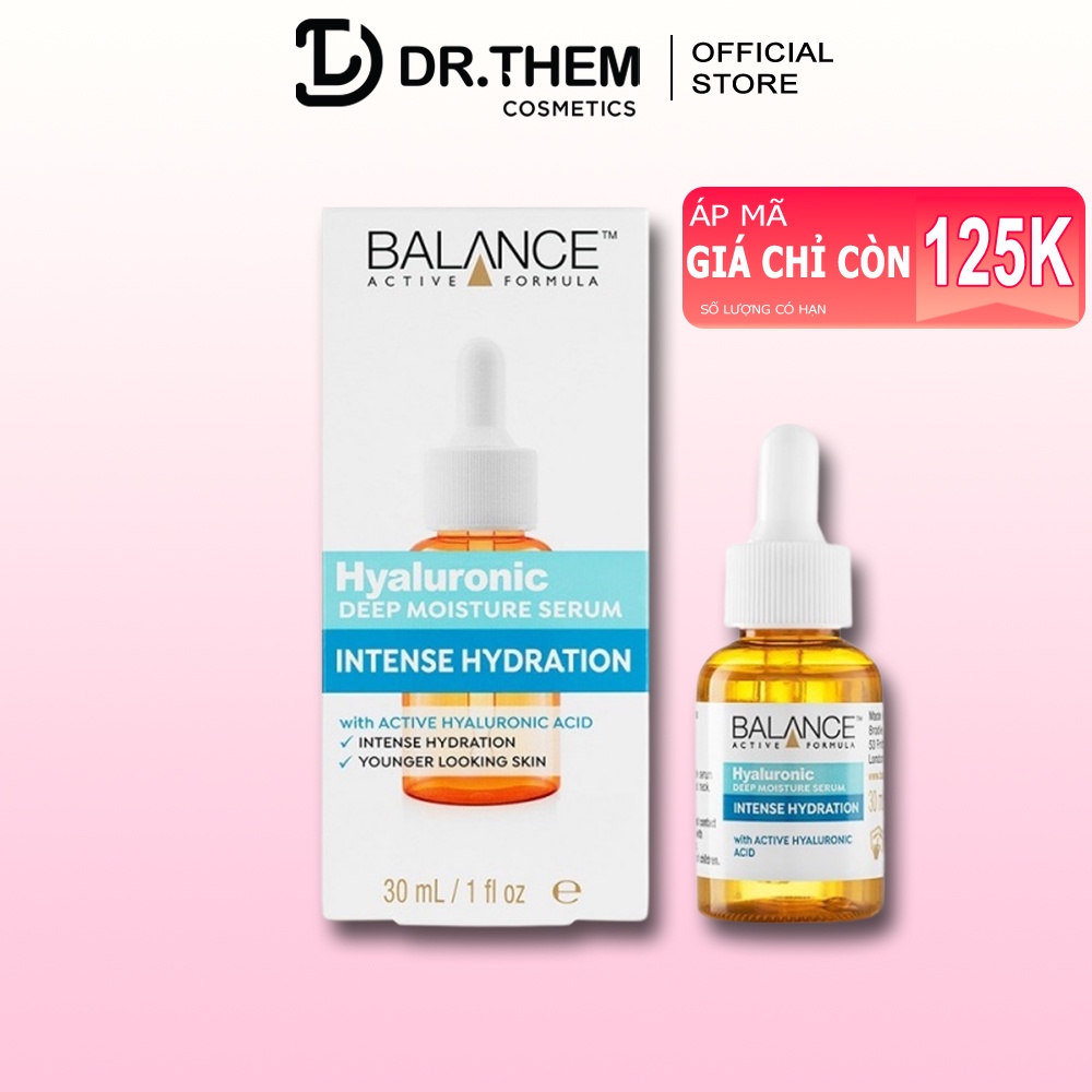 Serum Cấp Nước Dưỡng Ẩm Balance Active Formula Hyaluronic Deep Moisturizing 30ml - Hạn Chế Tiết Dầu