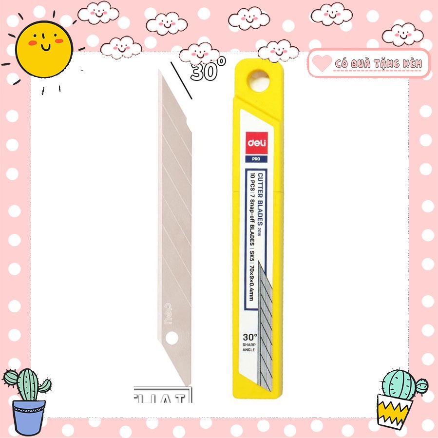 Lưỡi Dao Rọc Giấy Deli 2015 (Lưỡi Dao 30 Độ)