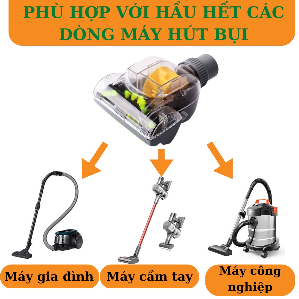 Đầu hút bụi đa năng bàn chải vệ sinh giường, chăn gia gối nệm, ghế sofa, đầu máy chuyên dụng dùng hút lông thú