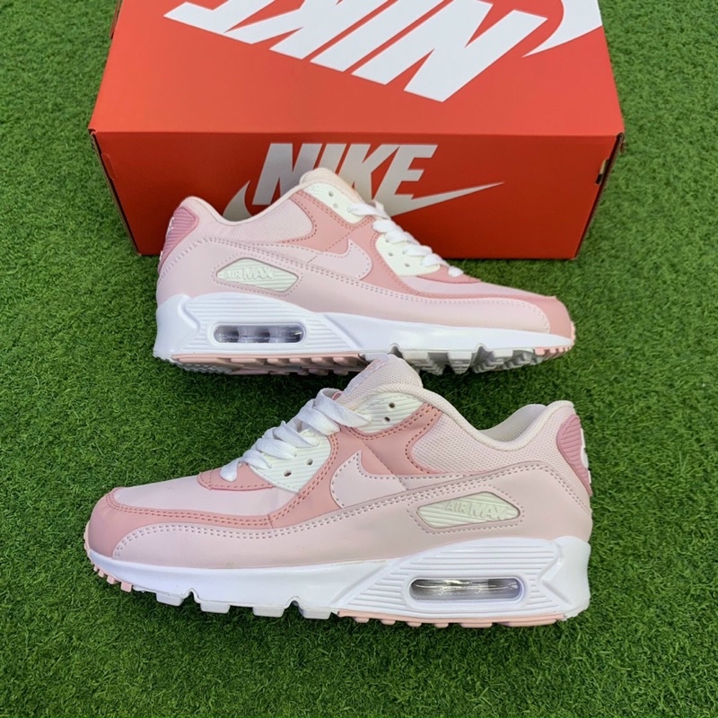 Giày Air Max90 White Pink Hồng Pastel Lai Au