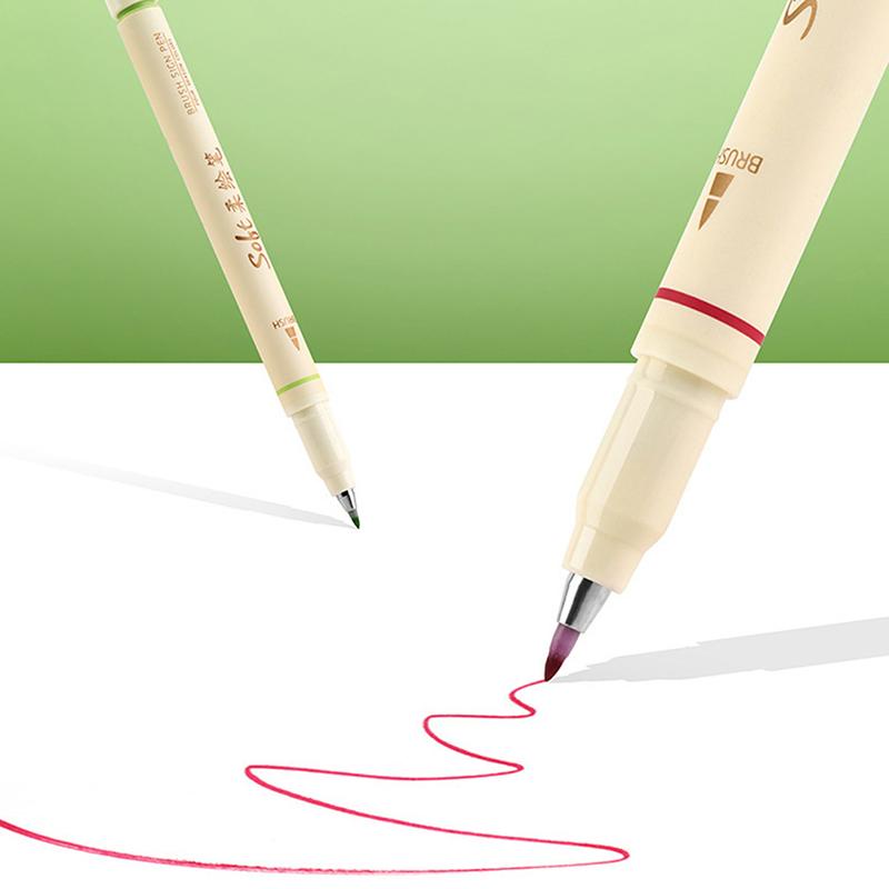 Bút DS Soft Brush Sign Pen luyện viết Calligraphy ngòi nhỏ Đủ 24 màu