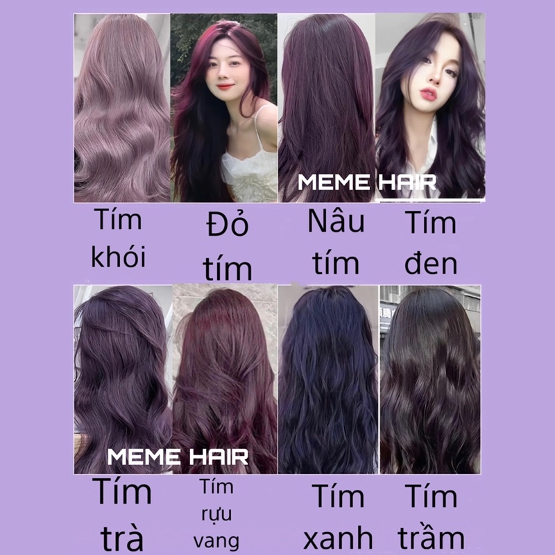 Combo màu nhuộm tone tím