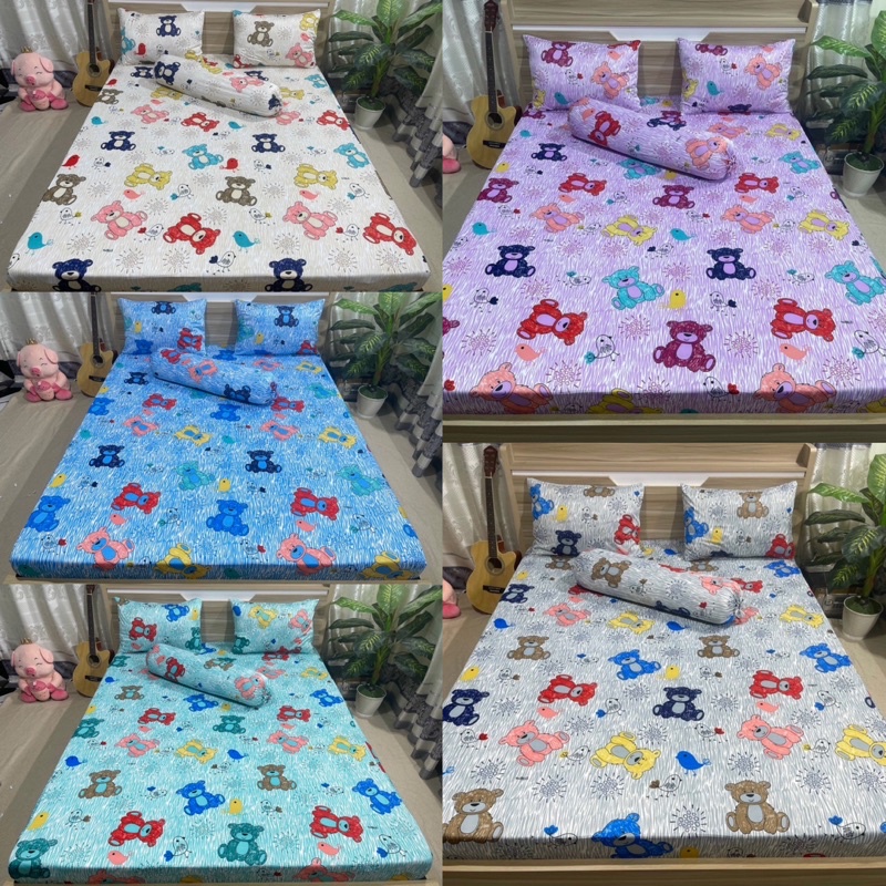 Bộ drap thun hàn quốc 4 món mát mịn, chất thun co giãn hai chiều