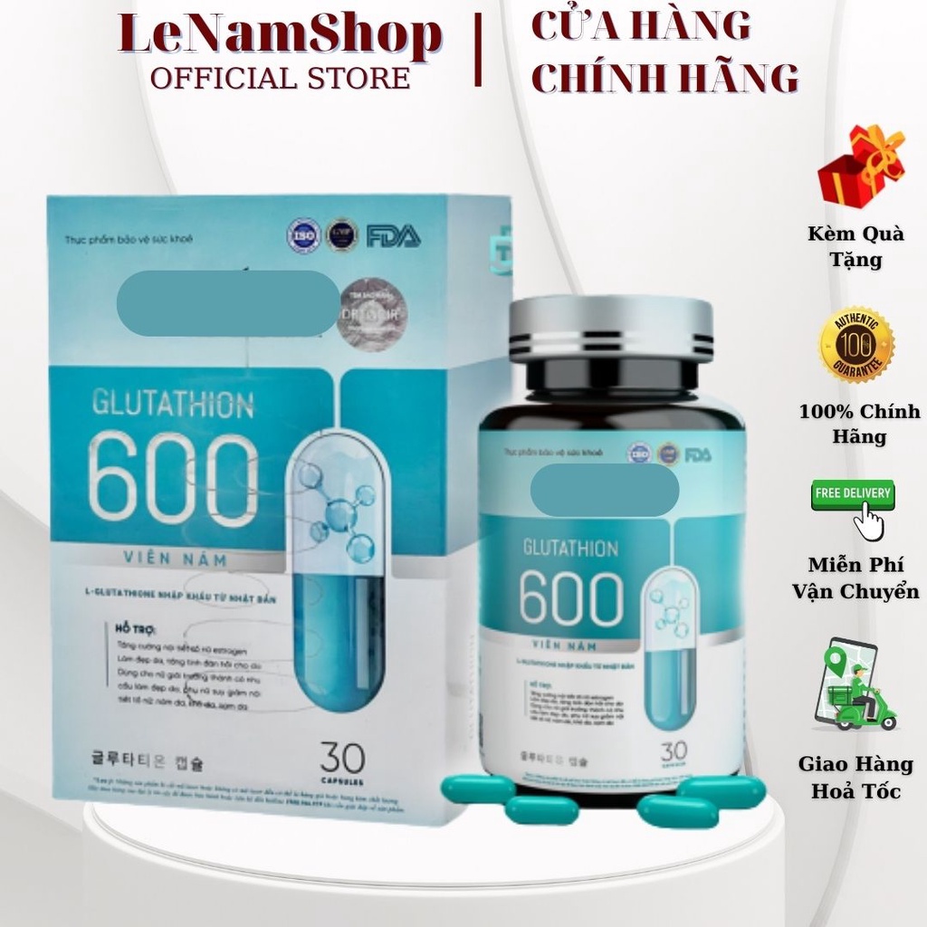 Viên Uống Trắng Da Glutathione 600 Dr Lacir Chính Hãng Lê Nam Shop Hạn Chế Lão Hoá Da, Nếp Nhăn, Giam mụn