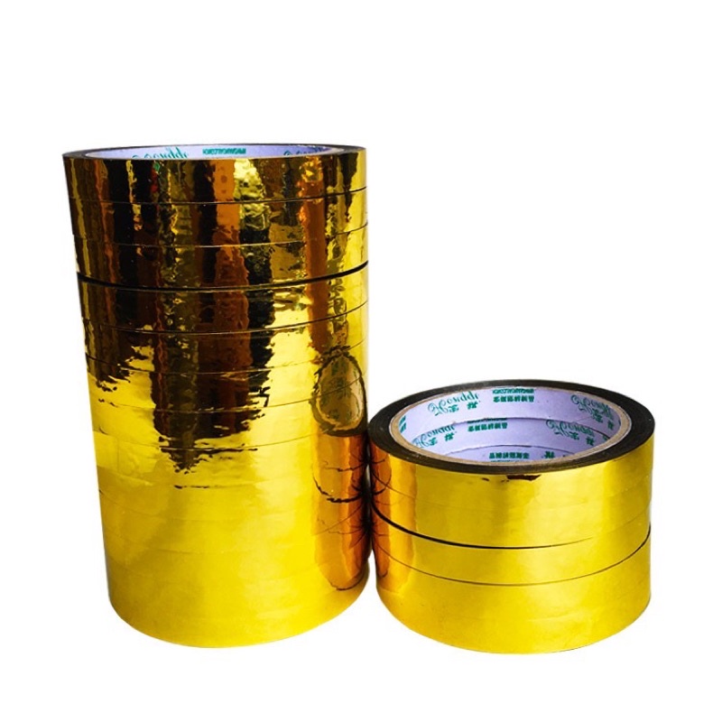 Băng keo Vàng Bạc Xanh Nâu dùng làm hoa handmade, cây kim tiền, cây cành vàng lá ngọc