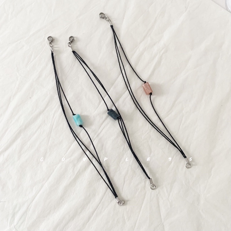 Vòng tay đá đen xám, xanh, hồng