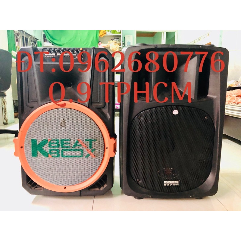 Loa kéo karaoke bass 40cm,micro hát nhẹ