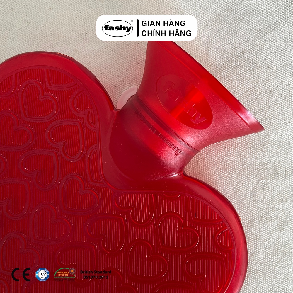 Túi chườm nóng FASHY Germany hình Trái tim Cổ điển giữ ấm, giảm đau tự nhiên