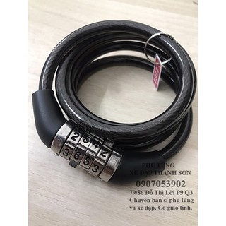 Khoá dây xe máy xe đạp 4 số