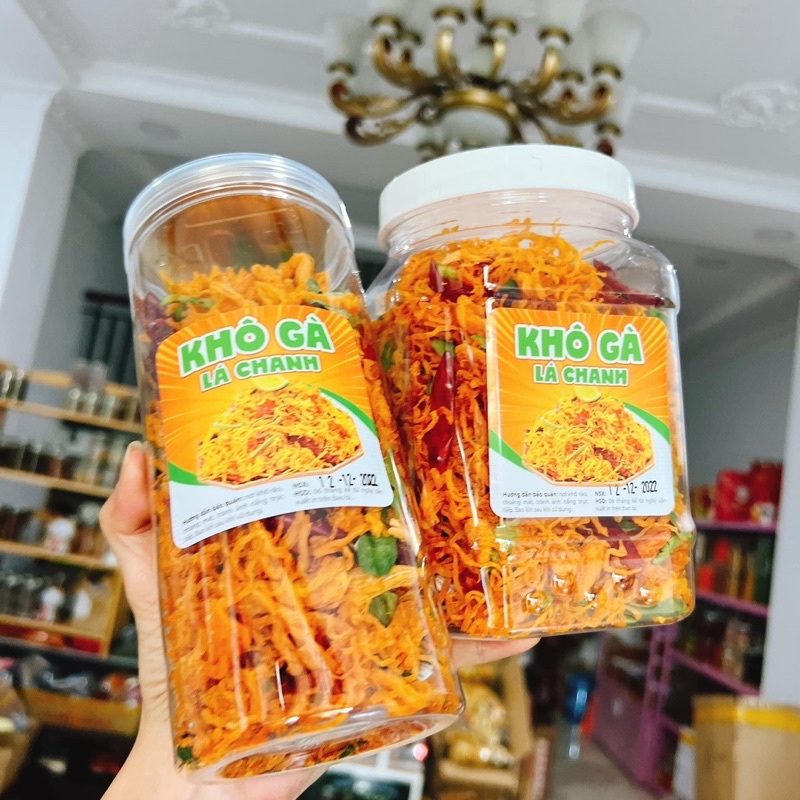 Khô Gà Lá Chanh Đặc biệt 500gr gà sấy khô ngon - Top Shop Food Đồ Ăn Vặt