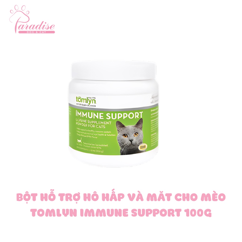 Bột Hỗ Trợ Hệ Hô Hấp Và Mắt Vị Gà Và Cá Cho Mèo Immune Support | Tomlyn - 100g  - Paradise Dog&Cat