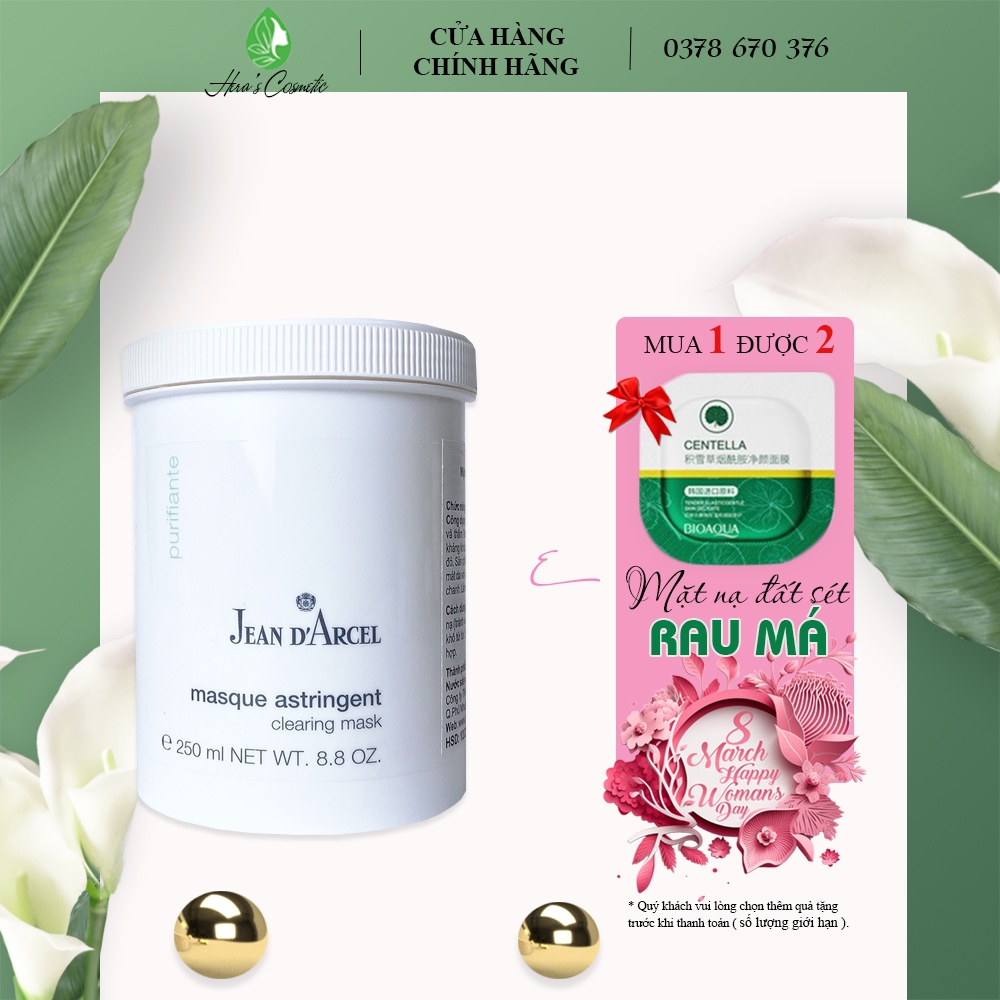 Mặt nạ giúp giảm mụn,se khít lỗ chân lông Jean D'arcel_ clearing mask 250ml j62