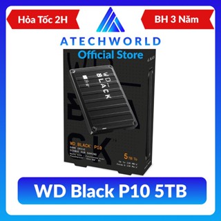 Ổ Cứng Di Động WD Black P10 2TB 4TB 5TB WDBA3A0050BBK-WESN - Hàng Chính Hãng -  BH 3 năm - Có Xuất VAT