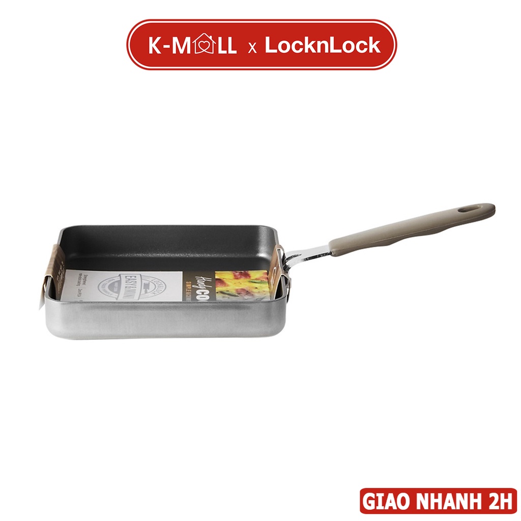 Chảo vuông LocknLock Handycook LHD1146 ,KHÔNG DÙNG TRÊN BẾP TỪ - Hàng Chính Hãng, 14cm nhỏ gọn tiện lợi - K-MALL