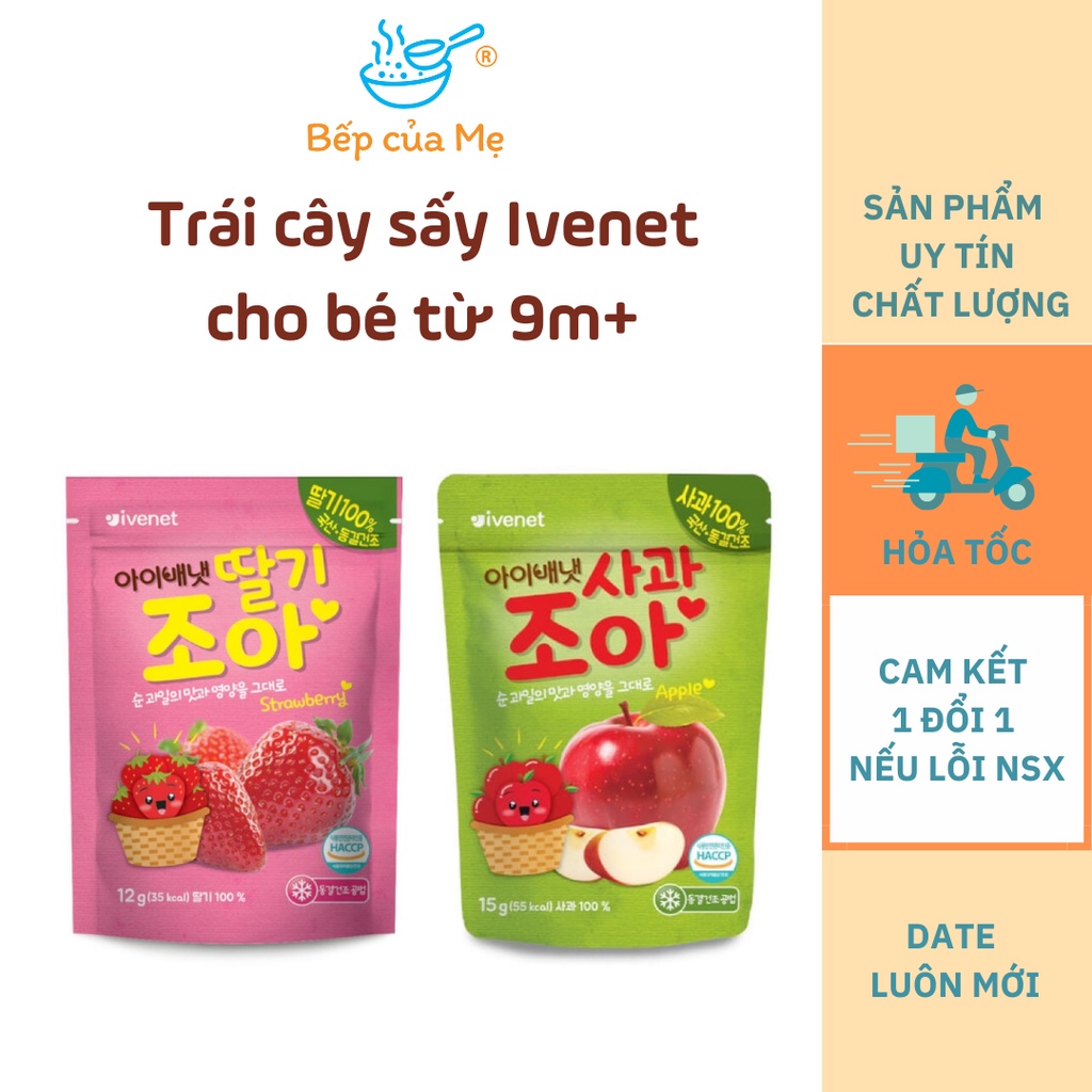 Trái cây sấy cho bé ăn dặm từ 9 tháng Ivenet của Hàn Quốc , Shop Bếp Của Mẹ.