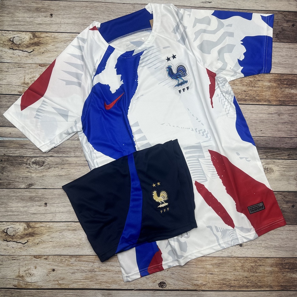 Áo bóng đá Đội Tuyển Pháp -MẪU Vải Polyeste Siêu Thoáng-Siêu Bền