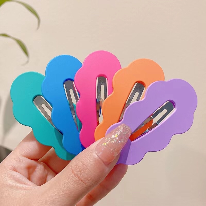 Kẹp tóc hình đám mây xinh xắn màu sắc ngọt ngào