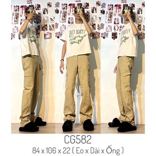 Quần cargo pants túi hộp nam nữ hàng 2hand