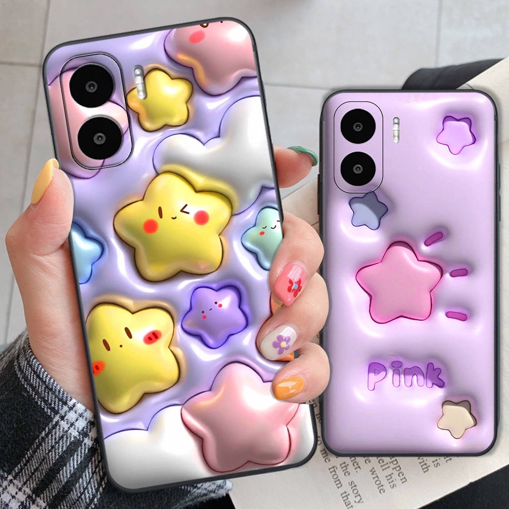 Ốp Xiaomi Redmi A1 in phẳng hiệu ứng 3D giả nổi siêu thật, cực xinh, cá tính