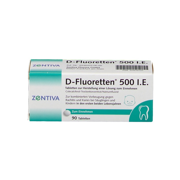 Viên Vitamin D3 Đức ⚡ CAM KẾT CHUẨN AUTH ⚡ Vitamin D Fluoretten 500 I.E bổ sung cho trẻ sơ sinh và trẻ nhỏ - Nội địa Đức