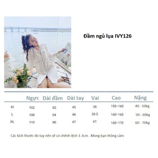 Đầm ngủ lụa Satin Ivysweethome IVY126