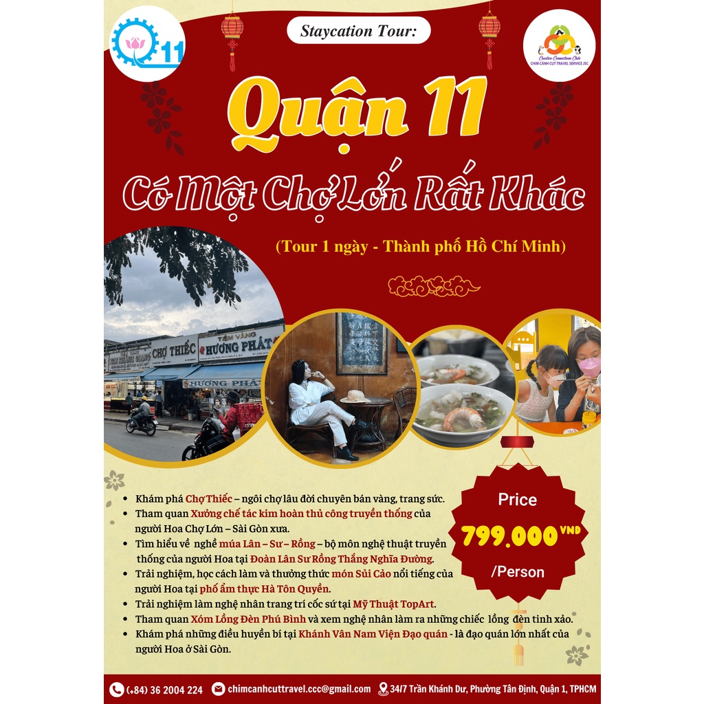 chương trình du lịch "Quận 11 - Có Một Chợ Lớn Rất Khác" - 1 Ngày - Chim Cánh Cụt Travel JSC