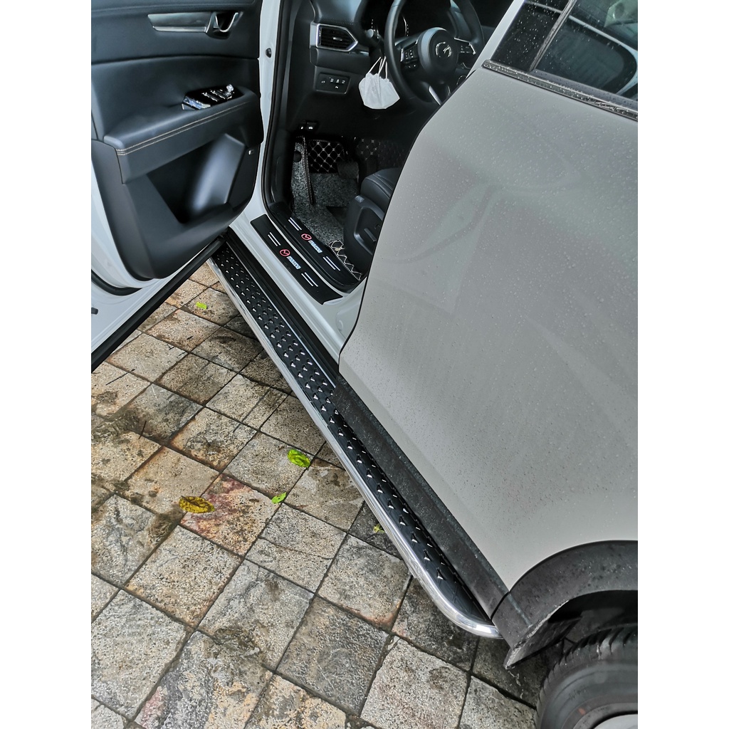 Bậc lên xuống, bệ bước chân ô tô Mazda CX5 2018 2022.Mẫu nhôm đúc KN