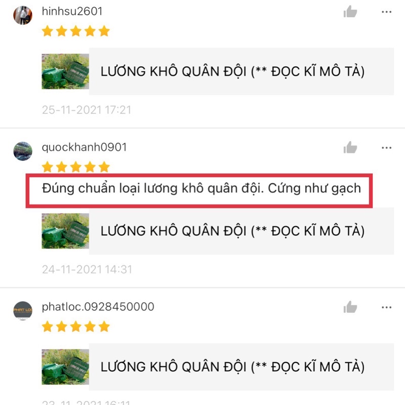 LƯƠNG KHÔ QUÂN ĐỘI