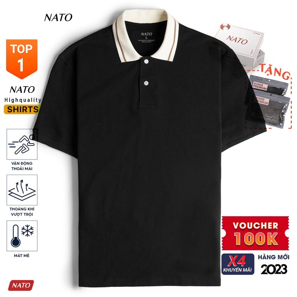 Áo Thun Polo Nam UGO Vải Cotton Cá Sấu Cao Cấp Đẹp Xịn Tay Ngắn Có Cổ Màu Trắng Đen Đỏ Xanh Navy Trơn Họa Tiết NATO