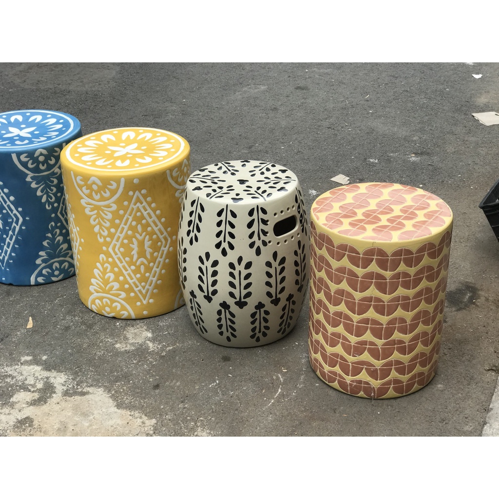 ĐÔN XUẤT KHẨU GỐM SỨ TRANG TRÍ DECOR KÊ CHẬU,GHẾ NGỒI TRONG HAY NGOÀI TRỜI 220223