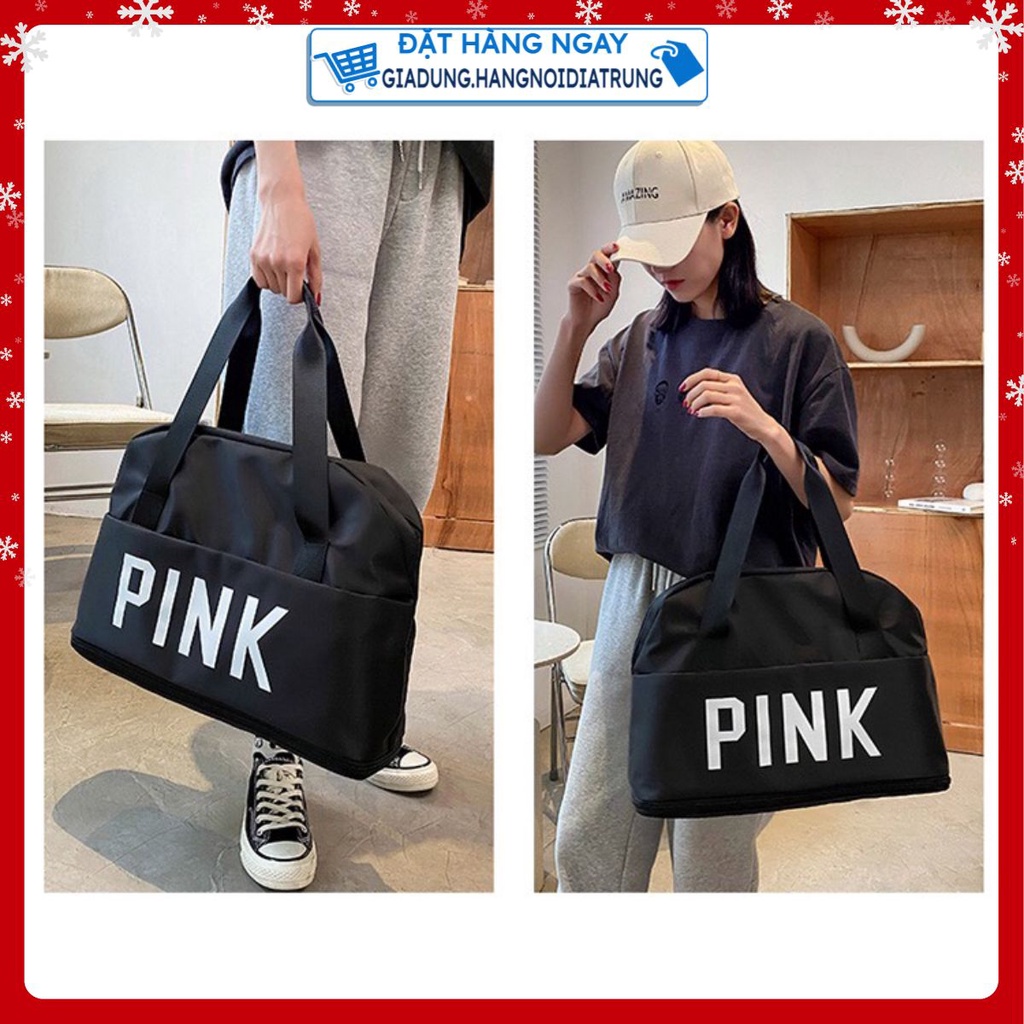 Túi Xách Du Lịch Cỡ Lớn 2 Tầng PINK - Túi Du Lịch Đa Năng Nam Nữ Sang Trọng Trọng Lượng Nhẹ Chống Thấm Nước Tốt