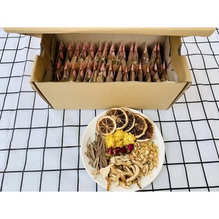 [ mua 10 tặng 2 ] xông mặt thảo mộc ( chanh sấy, hoa hồng ,vỏ bưởi ,lá sả,hoa cúc, hoa nhài )