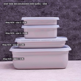Khay inox 304 edelkochen - xám
