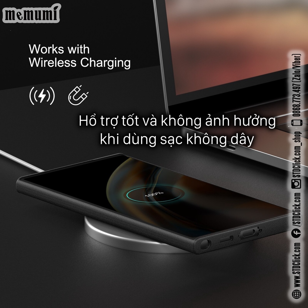 ỐP LƯNG SAMSUNG GALAXY S23 ULTRA 5G MEMUMI MỎNG LỤA CHÍNH HÃNG