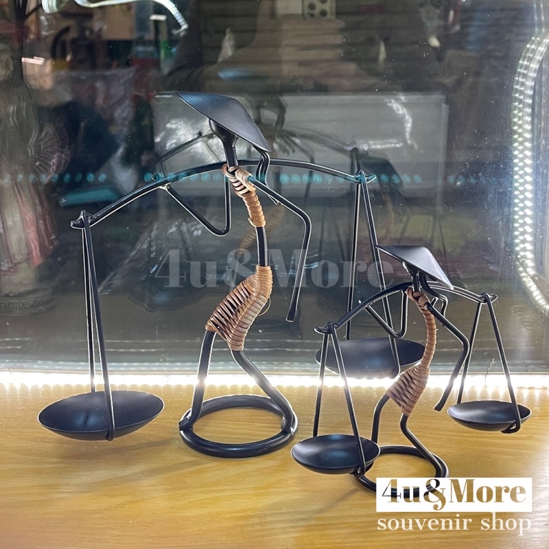 Mô hình sắt người gánh hàng rong, xích lô, xe đạp, thuyền đội nón lá