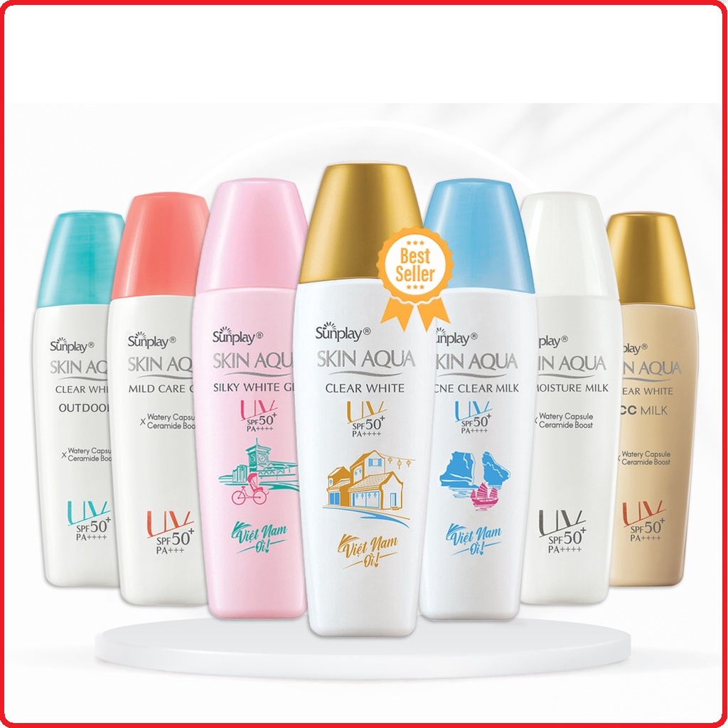 Kem chống nắng dưỡng ẩm, trắng da Sunplay Skin Aqua SPF50+ PA++++ (25g/30g)