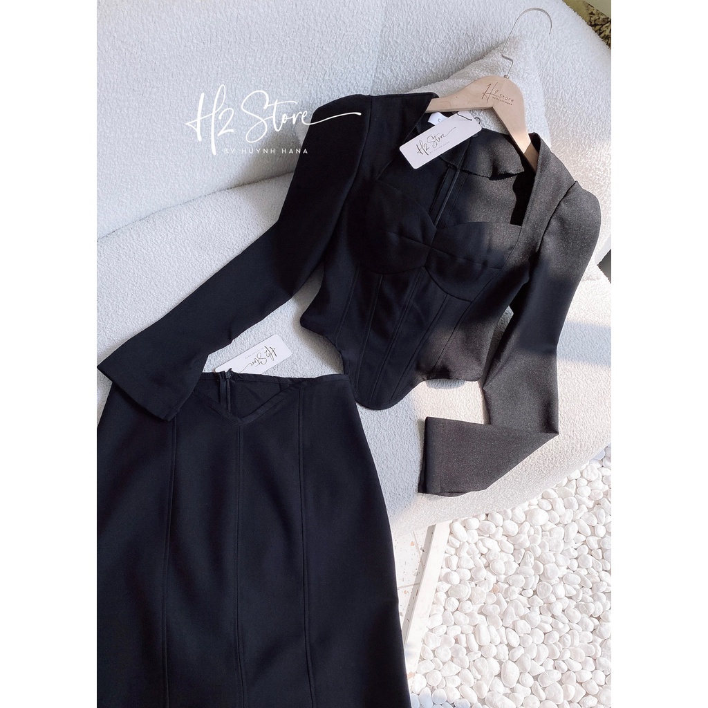 SÉT CATWALK ÁO TAY DÀI + CHÂN VÁY  -  QA03503