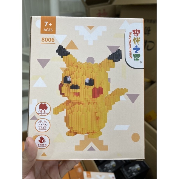 Đồ chơi lắp ráp pikachu siêu xinh 20cm