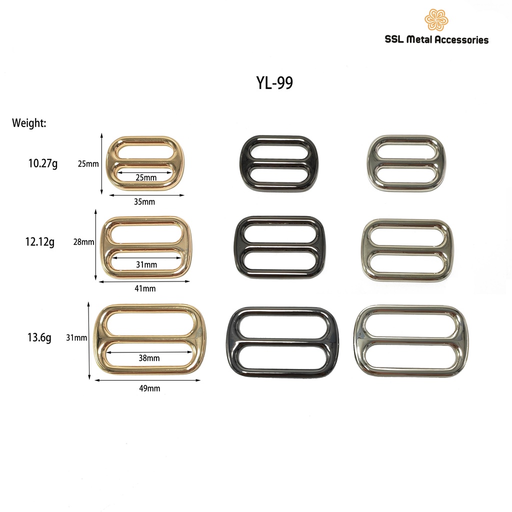 Khoen kim loại dành cho ngành thời trang, bảo hộ, dây túi,.. Alloy buckle YL-99
