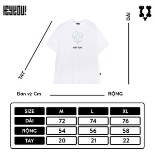 Áo thun Heyyou! Logo Version Bunny White