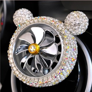 Nước hoa xe hơi xe ô tô trang trí cửa gió điều hoà xe hơi đính đá tai mèo trang trí cửa gió xe hơi chính hãng cao cấp