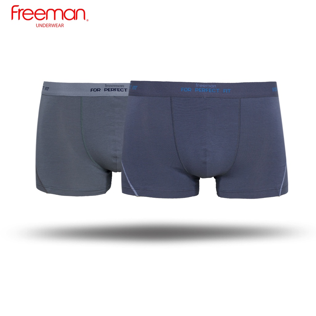 Combo 2 Quần lót boxer chất liệu cotton model cao cấp mềm mịn, thấm hút mồ hôi tốt Freeman 6530