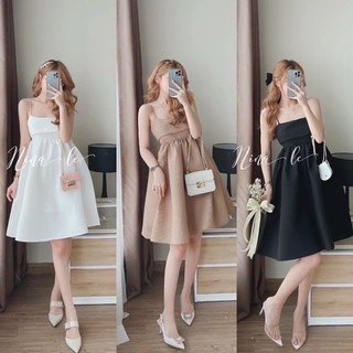 [ CHUBBY BIGSIZE ] ĐẦM DÂY BBD NƠ LƯNG BIGSIZE TỪ 50-100kg