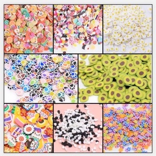 Nail đất sét - trái cây, bánh kẹo, trứng, bơ, chân cún, mè,...