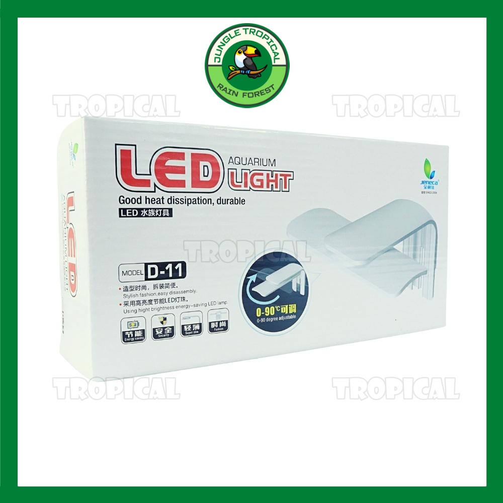 Đèn LED Jeneca siêu sáng- Xoay góc 90 độ linh hoạt - cho hồ thủy sinh kích thước D9 20-30cm - D11 30-40cm - D13 40-60cm