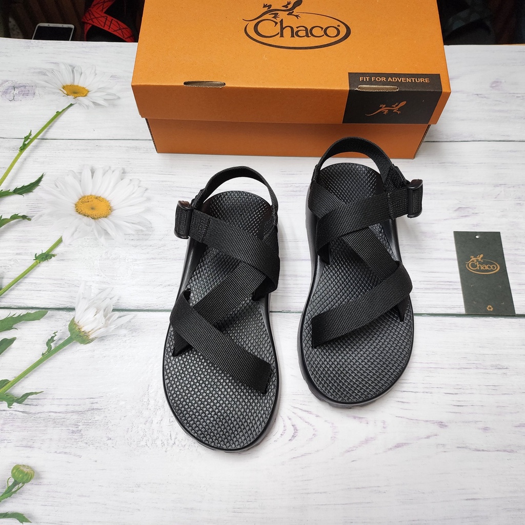 Giày Sandal Nam Nữ, Dép Chaco Mã Màu Đen Full Thời Trang Năng Động TG01
