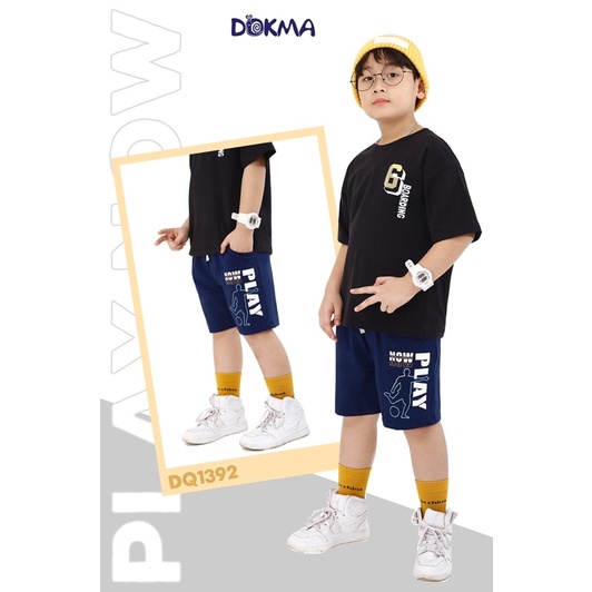 Quần Đùi Cotton Bé Trai Dokma 8-12y